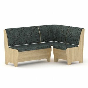 Rohová lavice TUNIS (Barva dřeva: dub sonoma, Materiál potahu: tkanina - boston grey)
