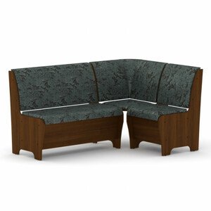 Rohová lavice TUNIS (Barva dřeva: ořech, Materiál potahu: tkanina - boston grey)