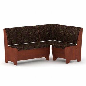 Rohová lavice TUNIS (Barva dřeva: kalvados, Materiál potahu: tkanina - boston chocolate)