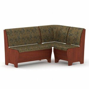 Rohová lavice TUNIS (Barva dřeva: kalvados, Materiál potahu: tkanina - boston gold)