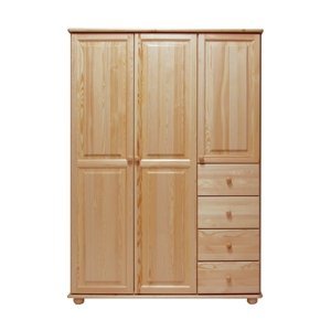 Šatní skříň 65A Klasik (Barva dřeva: surové dřevo, Šířka: 120 cm)