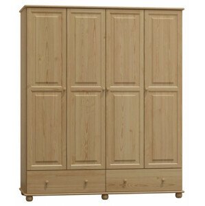 Šatní skříň 80 Klasik (Barva dřeva: surové dřevo, Šířka: 180 cm)