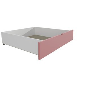 Zásuvka / šuplík masiv borovice / LTD - 1 kus / polovina délky postele (Barva dřeva: barva růžová, Varianta: bez přistýlky, Délka: 180 cm)