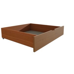Zásuvka / šuplík masiv borovice / LTD - 1 kus / polovina délky postele (Barva dřeva: moření dub, Varianta: bez přistýlky, Délka: 180 cm)