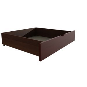 Zásuvka / šuplík masiv borovice / LTD - 1 kus / polovina délky postele (Barva dřeva: moření ořech, Typ lůžka: bez přistýlky, Délka ložné plochy postel