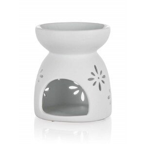 Aroma lampa porcelánová 8 x 9 cm, vločky, bílá