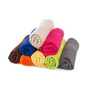 Froté ručník 50 x 100 cm tmavě růžová (Varianta 2: světle zelená)