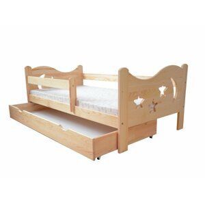 Dětská postel DP 021 (Barva dřeva: barva růžová, Rozměr: 80 x 170 cm)