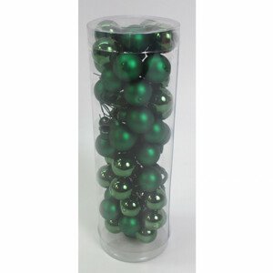Ozdoby skleněné, barva zelená, pr.2 cm, cena za 1 balení (12 ks) VAK121-2
