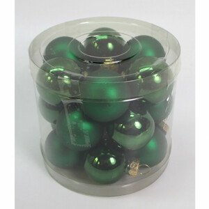 Ozdoby skleněné, barva zelená, pr.3 cm, cena za 1 balení (18 ks) VAK121-3, sada 3 ks