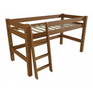 Patrová zvýšená postel 8X8 02A (Rozměr: 90 x 190 cm, Barva dřeva: moření dub)