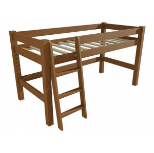 Patrová zvýšená postel 8X8 02A (Rozměr: 80 x 200 cm, Barva dřeva: moření dub)