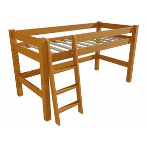 Patrová zvýšená postel 8X8 02A (Rozměr: 90 x 190 cm, Barva dřeva: moření olše)