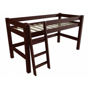 Patrová zvýšená postel 8X8 02A (Rozměr: 90 x 190 cm, Barva dřeva: moření ořech)