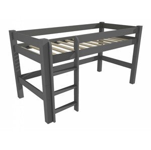 Patrová zvýšená postel 8X8 02B (Rozměr: 90 x 190 cm, Barva dřeva: barva šedá)