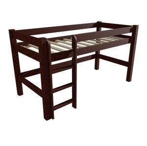 Patrová zvýšená postel 8X8 02B (Rozměr: 90 x 200 cm, Barva dřeva: moření ořech)