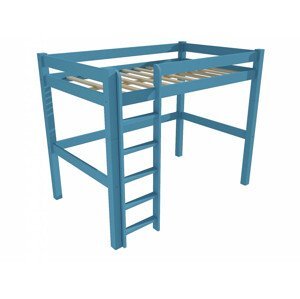 Patrová zvýšená postel 8X8 04C (Rozměr: 120 x 200 cm, Barva dřeva: barva modrá)