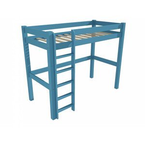 Patrová zvýšená postel 8X8 04D (Rozměr: 90 x 190 cm, Barva dřeva: barva modrá)