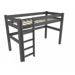 Patrová zvýšená postel 8X8 05B (Rozměr: 90 x 190 cm, Barva dřeva: barva šedá)
