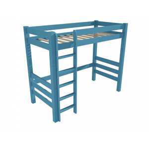 Patrová zvýšená postel 8X8 11B (Rozměr: 90 x 190 cm, Barva dřeva: barva modrá)