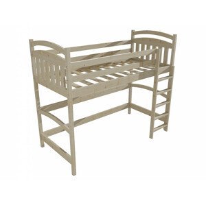 Patrová zvýšená postel M 005 NEW* (Rozměr: 90 x 190 cm, Barva dřeva: surové dřevo)