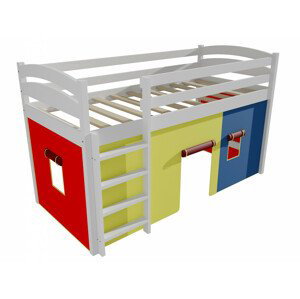 Patrová zvýšená postel ZP 001 (Rozměr: 80 x 200 cm, Barva dřeva: barva bílá)