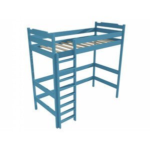 Patrová zvýšená postel ZP 004 (Rozměr: 90 x 190 cm, Barva dřeva: barva modrá)