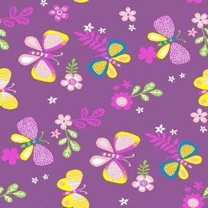Dětský koberec Motýlek 5291 fialový (Varianta: 1 m2 Motýlek 5291 fialový S OBŠITÍM)
