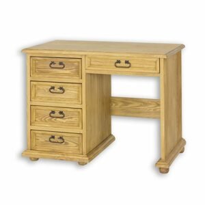 Pracovní stůl BR700, 110x78x60, borovice, vosk (Barva dřeva: Bílý vosk, Struktura desky: Polka)