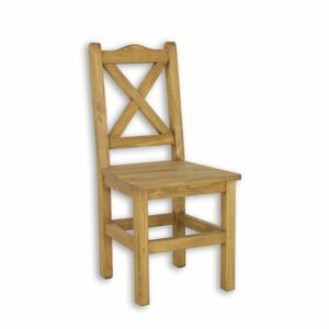 Jídelní židle KT700, 46x96x51, borovice, vosk (Barva dřeva: Anticky bílá)