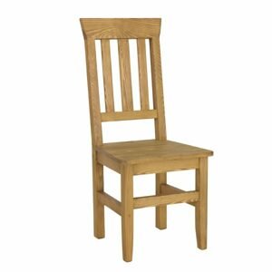 Jídelní židle KT704, 46x105x49, borovice, vosk (Barva dřeva: Bílý antický vosk)