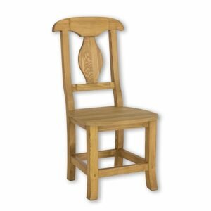 Jídelní židle KT706, 49x105x56, borovice, vosk (Barva dřeva: Bílý antický vosk)
