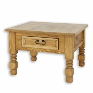 Konferenční stolek ST705, 75x52x75, borovice, vosk (Barva dřeva: Bílý vosk)