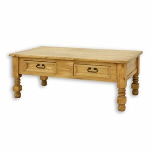 Konferenční stolek ST707, 135x52x75, borovice, vosk (Barva dřeva: Přírodní (lakovaná))