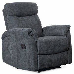 Relaxační křeslo, potah šedá látka se strukturou vintage, funkce Relax I/II s aretací ASD-311-1 GREY