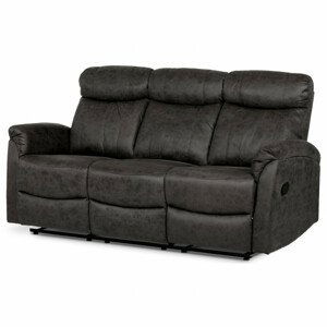 Relaxační trojsedačka, potah hnědá látky v dekoru vintage kůže, funkce Relax I/II s aretací ASD-311-3 BR3