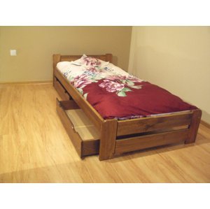Úložný prostor pod postel v150 x š57 x h19 cm (Barva dřeva: Borovice)
