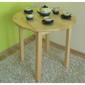 Jídelní stůl kruhový 70 cm z masivu borovice (Barva dřeva: Olše)