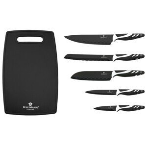 BLAUMANN Sada nožů s nepřilnavým povrchem + prkénko 6 ks NonStick Chef BL-5008