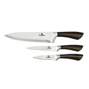 BERLINGERHAUS Sada nožů nerez 3 ks Shiny Black Collection BH-2667