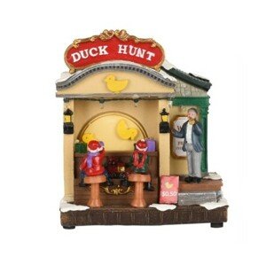 HOMESTYLING Vánoční dekorace s LED osvětlením 16 cm Duck Hunt KO-ABG101090duck