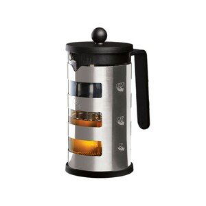 BERLINGERHAUS Konvice na čaj a kávu french press 600 ml Black Silver Collection BH-7806