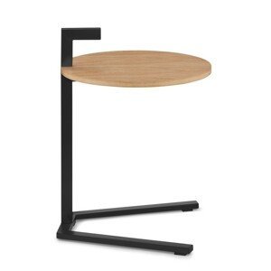 KELA Odkládací stolek Dub kov černá KL-24265