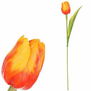 Tulipán plastový v oranžové barvě. Cena za 1ks. Ve svazku 12ks. SG60104 OR, sada 36 ks