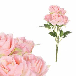 Růže v pugetu, růžová barva. KN6141-PINK, sada 12 ks