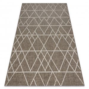 KOBEREC SIZAL FLOORLUX 20508 taupe / šampaňské TROJÚHELNÍK (Velikost: 200x290 cm)