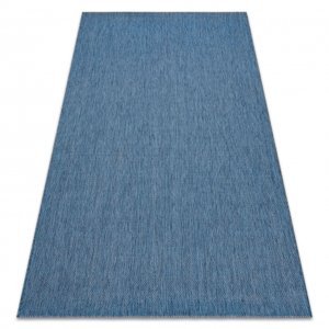 Koberec FLAT 48663/330 SISAL - modrý HLADKÝ (Velikost: 140x200 cm)