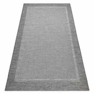 Koberec SISAL BOHO 46201575 vzor rámu šedá (Velikost: 200x290 cm)