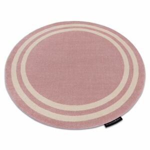 Kulatý koberec HAMPTON Rám růžový  (Velikost: kruh 140 cm)