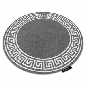 Kulatý koberec HAMPTON Grecos Řecký, šedý (Velikost: kruh 120 cm)